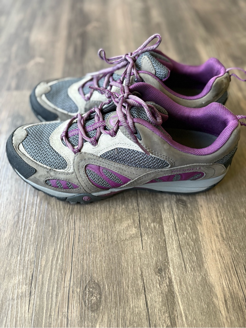MERRELL Hiking Trail Shoes Women's Size 11 Castle Rock Purple Azura Low Top